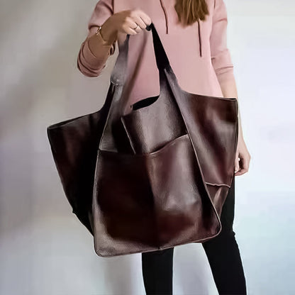 Big Genuine Leather Handbag for Ladies
