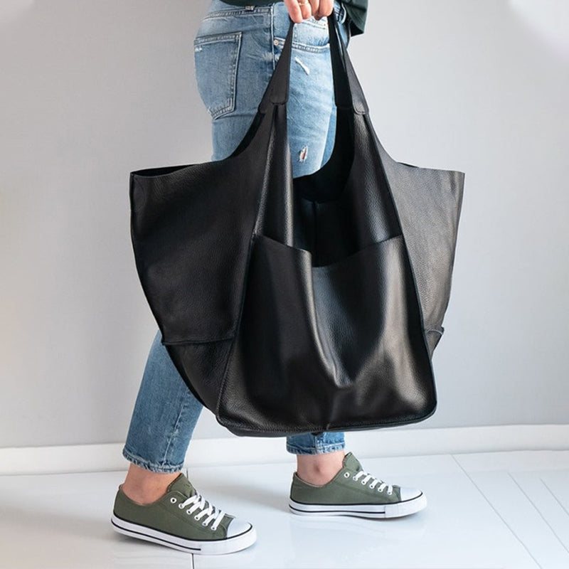 Big Genuine Leather Handbag for Ladies