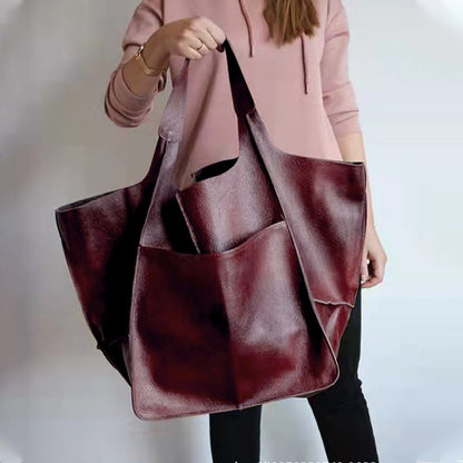 Big Genuine Leather Handbag for Ladies