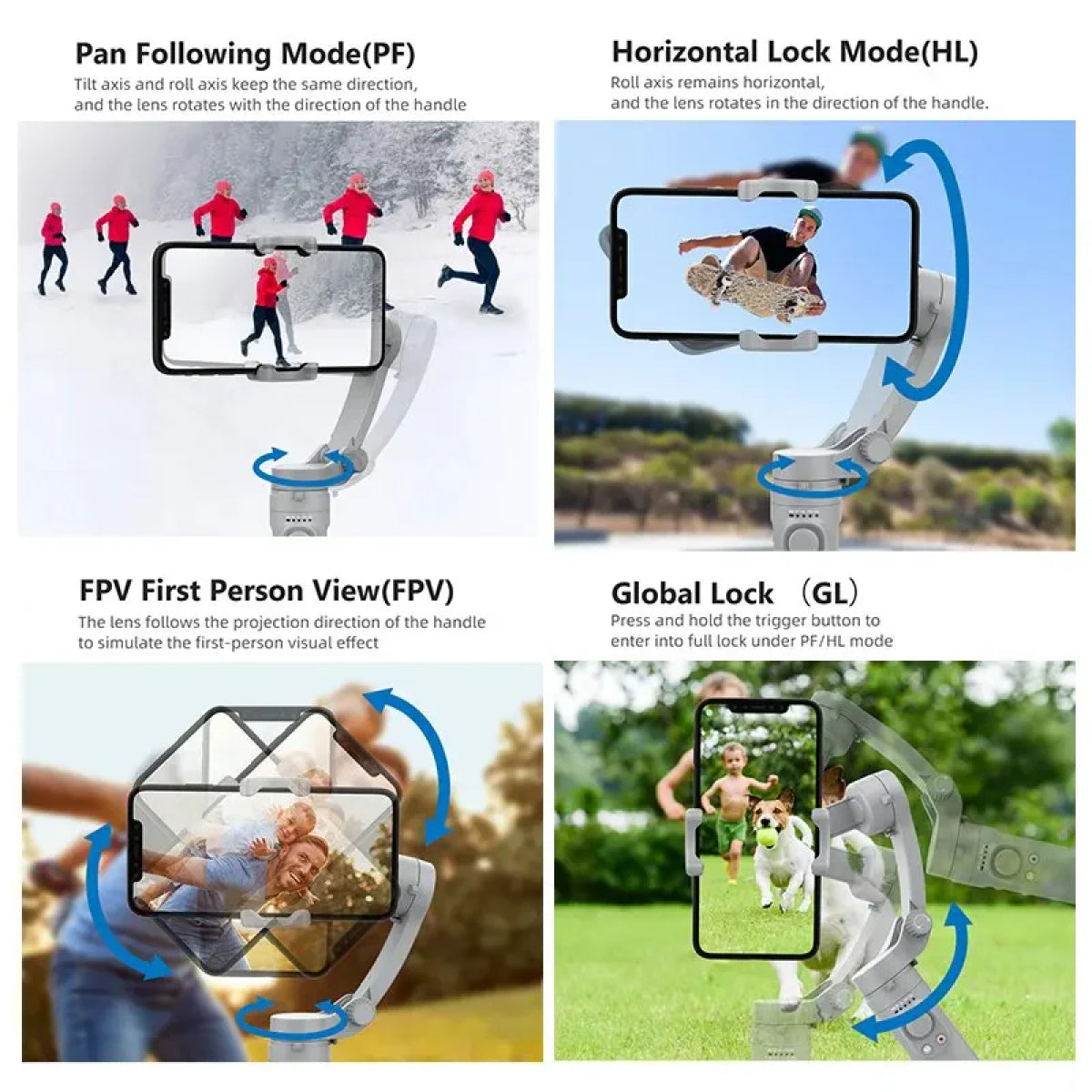 Portable Phone Steady Cam with LED Light