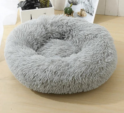 Cozy plush pet bed for cats and dogs