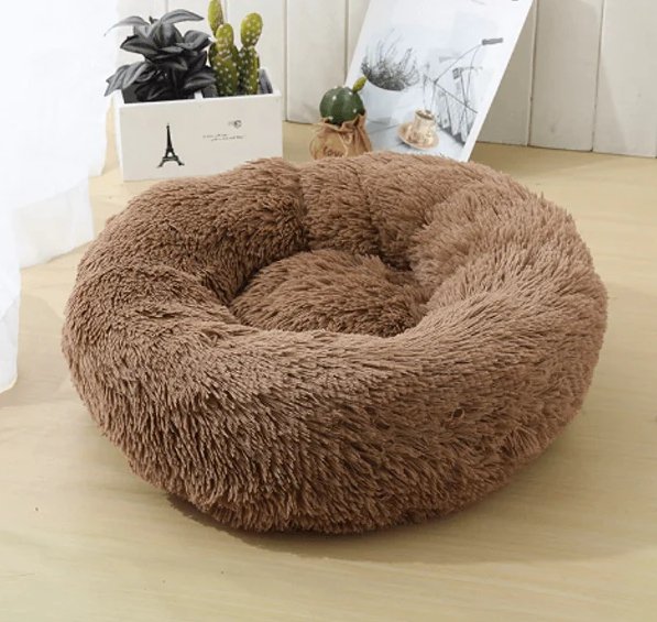 Cozy plush pet bed for cats and dogs