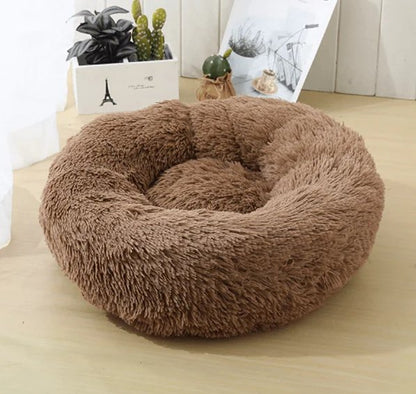 Cozy plush pet bed for cats and dogs
