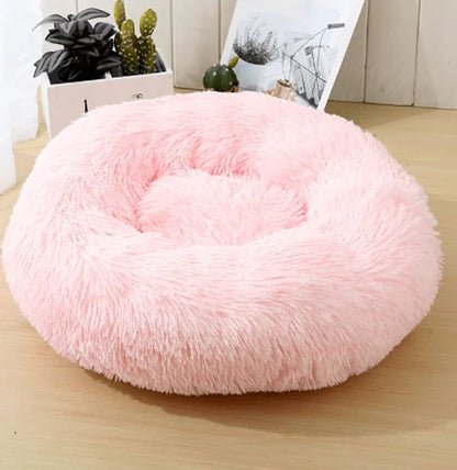 Cozy plush pet bed for cats and dogs
