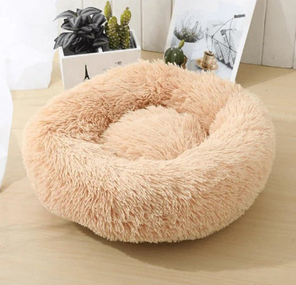 Cozy plush pet bed for cats and dogs