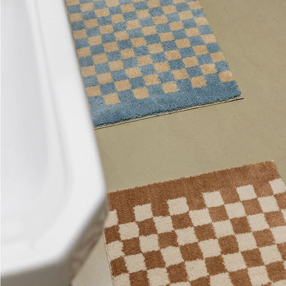 Soft Checker Pattern Bathroom Mat