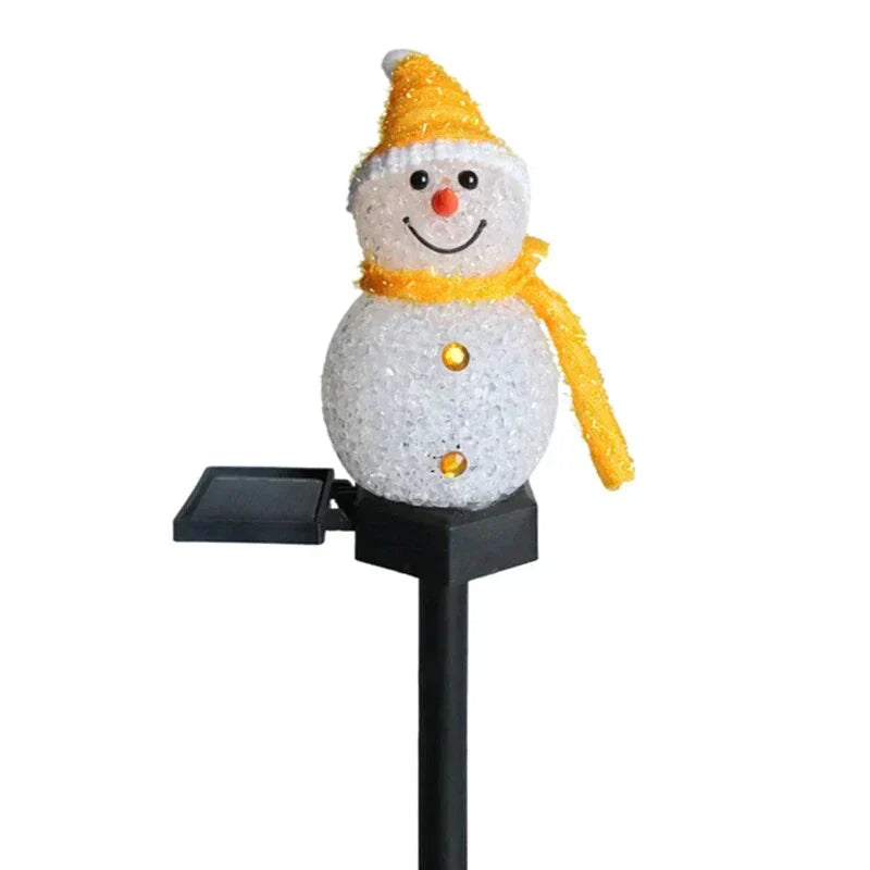 Decorative Garden Solar Snowman Lamp