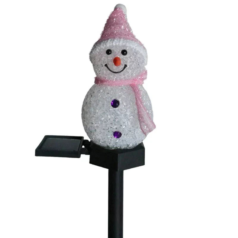 Decorative Garden Solar Snowman Lamp