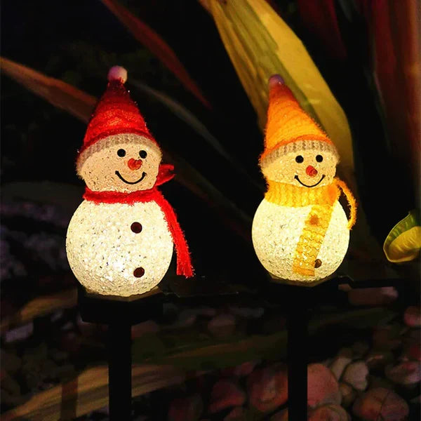 Decorative Garden Solar Snowman Lamp