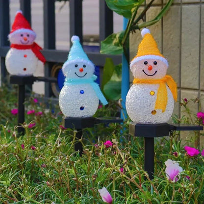 Decorative Garden Solar Snowman Lamp