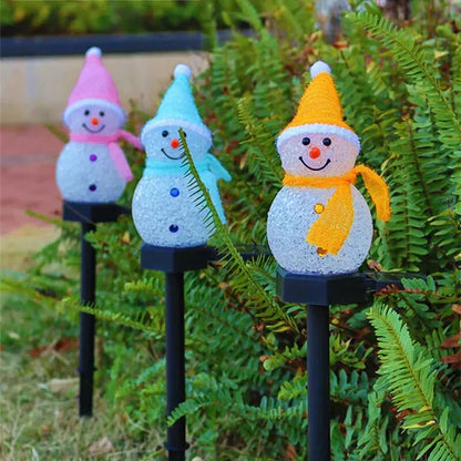 Decorative Garden Solar Snowman Lamp