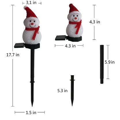 Decorative Garden Solar Snowman Lamp