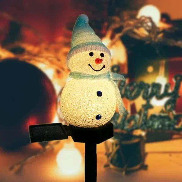 Decorative Garden Solar Snowman Lamp