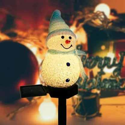 Decorative Garden Solar Snowman Lamp