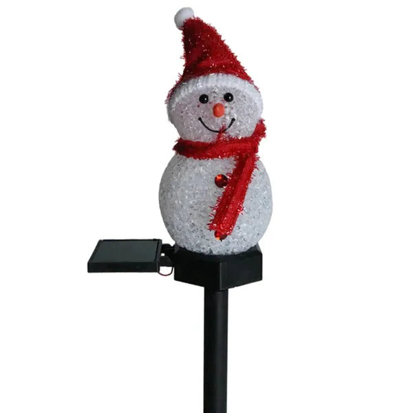 Decorative Garden Solar Snowman Lamp - Luxicro