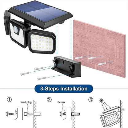 Eco Friendly Solar Powered Wall Lamp
