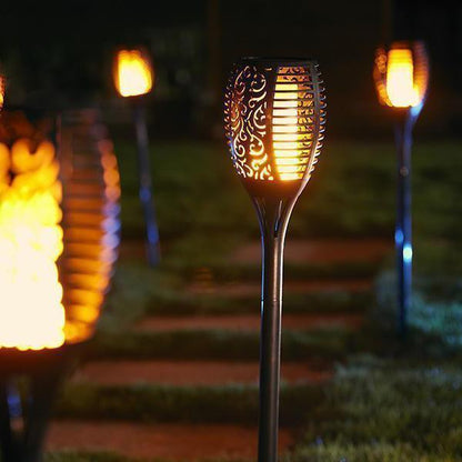 Outdoor Solar Powered Flickering Torch Light