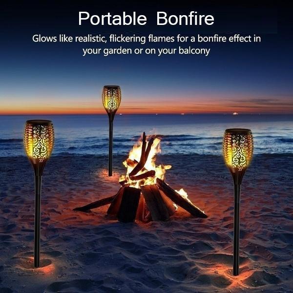 Outdoor Solar Powered Flickering Torch Light