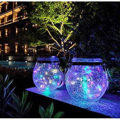 Country Solar Outdoor Lantern Jar