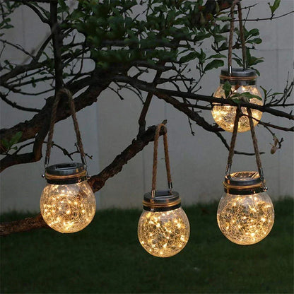 Country Solar Outdoor Lantern Jar