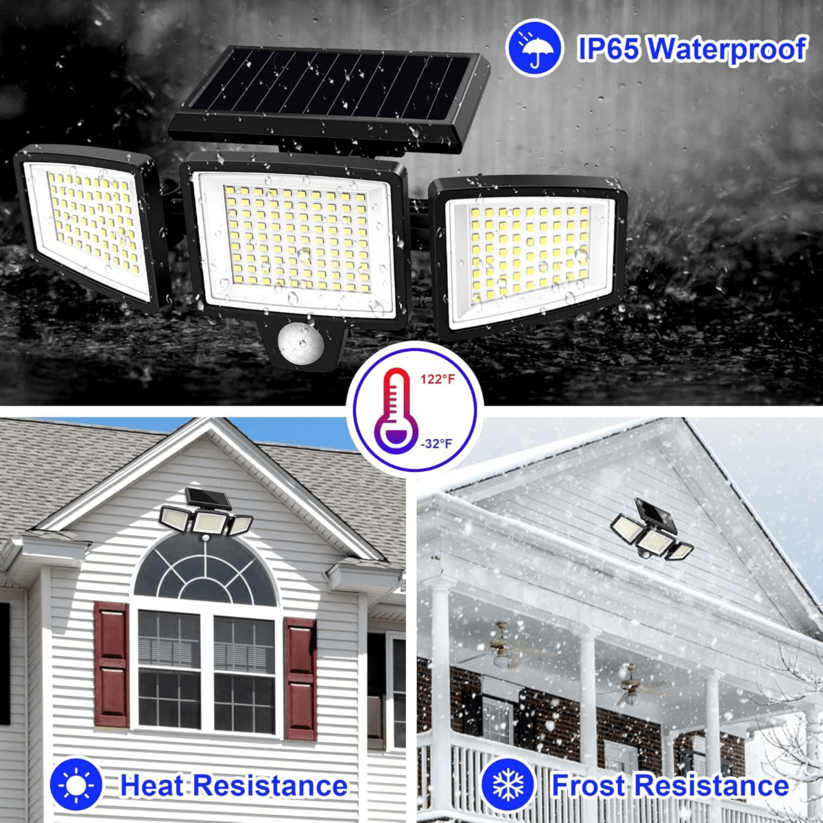Outdoor Solar Motion Sensor Security Light