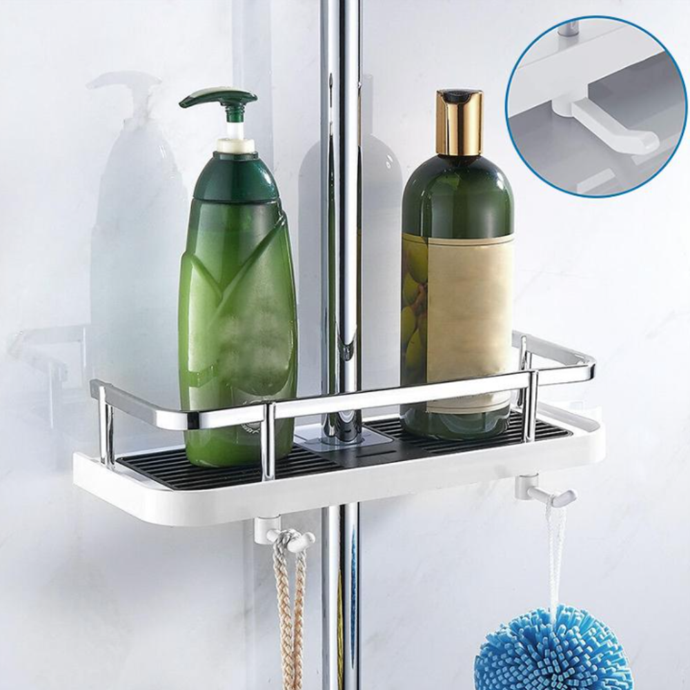 Modern Bath Shelf Chrome Storage Rack