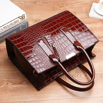 Premium Leather Look Tote Handbag