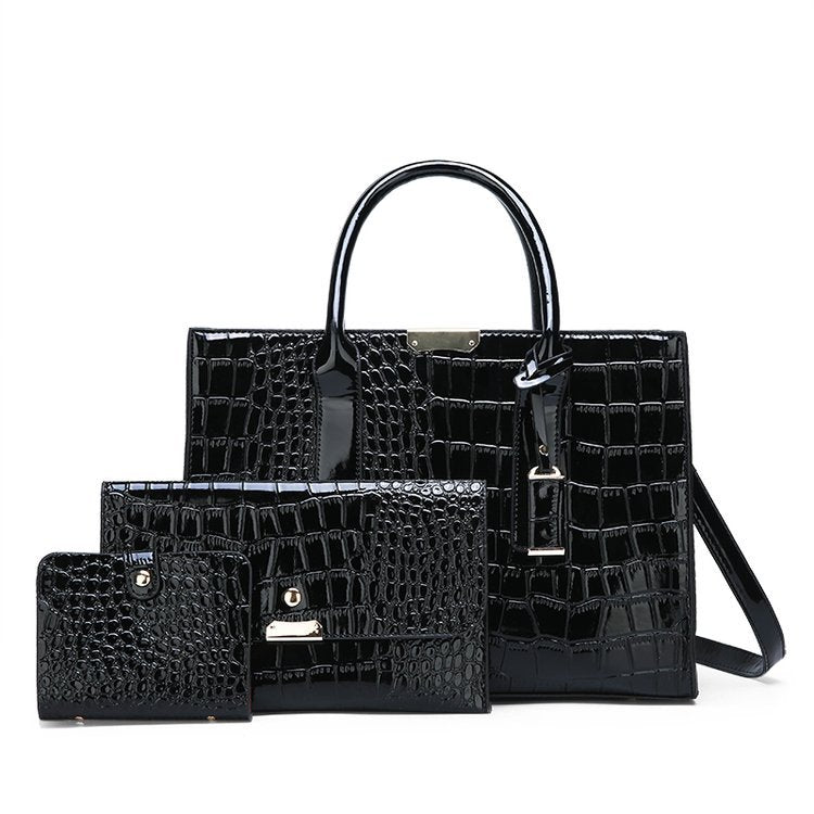Premium Leather Look Tote Handbag