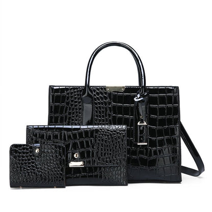 Premium Leather Look Tote Handbag