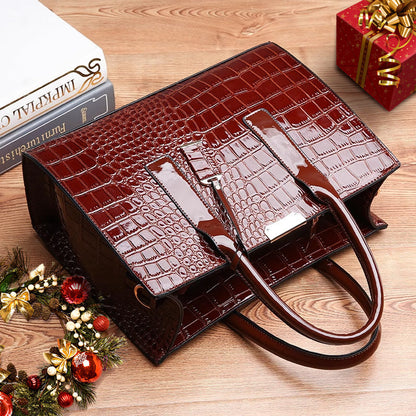 Premium Leather Look Tote Handbag