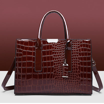Premium Leather Look Tote Handbag - Luxicro