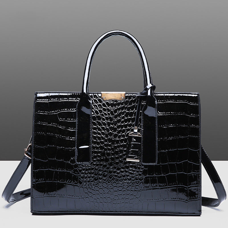 Premium Leather Look Tote Handbag