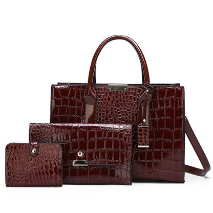 Premium Leather Look Tote Handbag