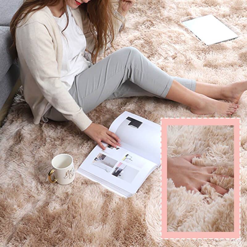 Colorful Gradient Plush Floor Rug