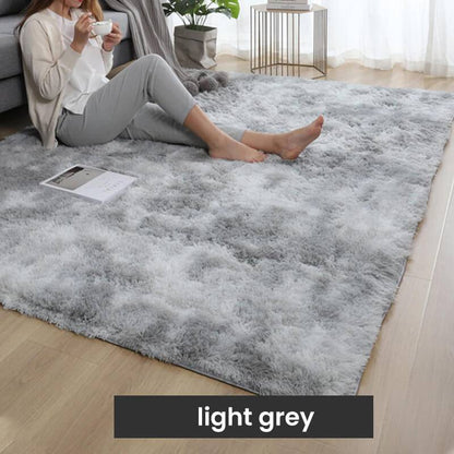 Colorful Gradient Plush Floor Rug