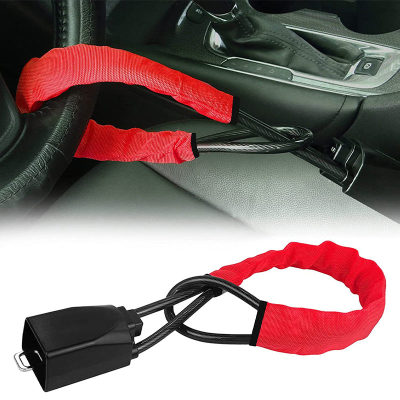 Heavy Duty Car Steering Wheel Lock Cable