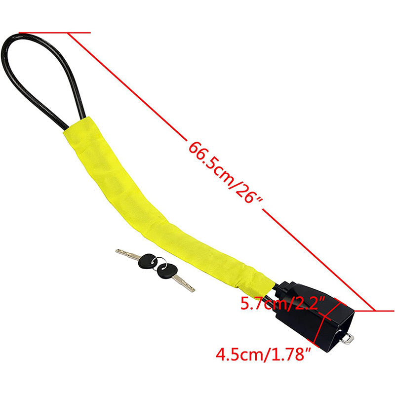 Heavy Duty Car Steering Wheel Lock Cable