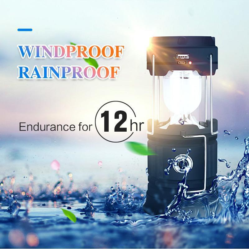 Compact 3-in-1 LED Camping Lantern with Flame Effect - Luxicro