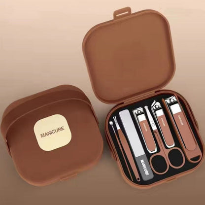 Travel 7 Piece Grooming Set With Nail Clippers Trimmers - Luxicro