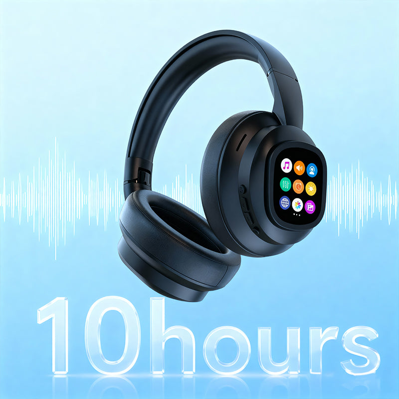 Smart Bluetooth Headphones with Mic and Noise Cancellation
