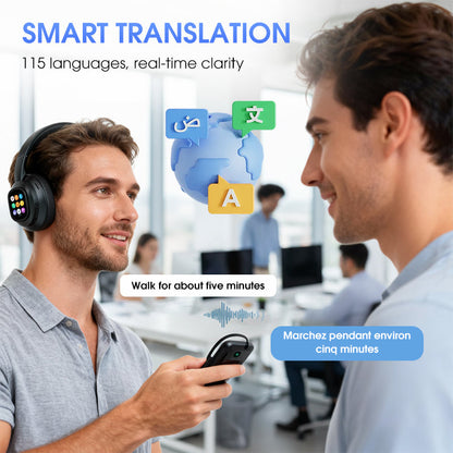Smart Bluetooth Headphones with Mic and Noise Cancellation