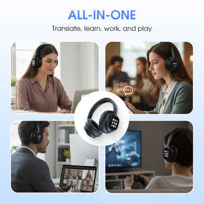 Smart Bluetooth Headphones with Mic and Noise Cancellation