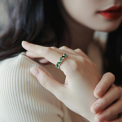 Elegant Crystal Cocktail Rings