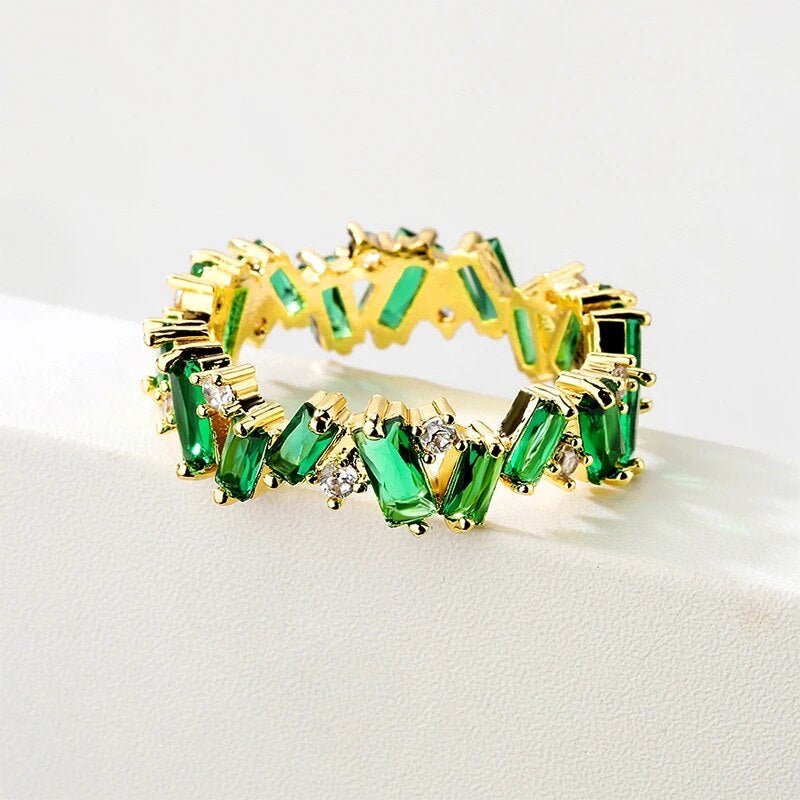 Elegant Crystal Cocktail Rings