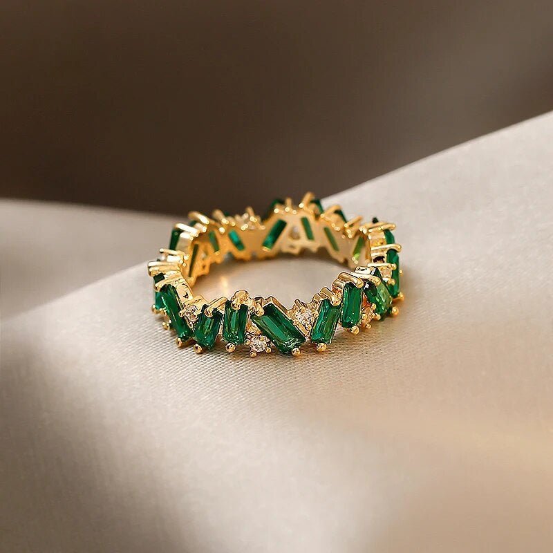 Elegant Crystal Cocktail Rings