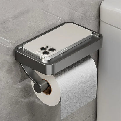 Space Saving Toilet Paper Holder with Storage