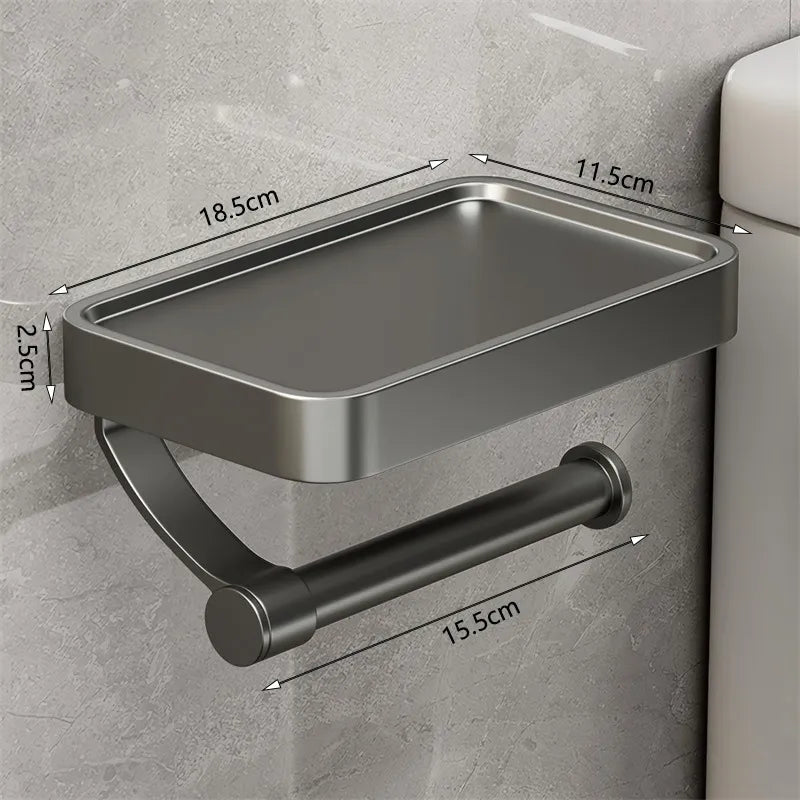 Space Saving Toilet Paper Holder with Storage