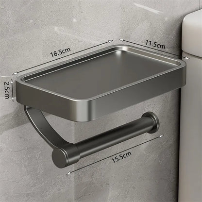 Space Saving Toilet Paper Holder with Storage