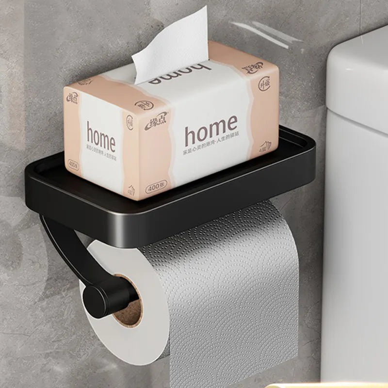 Space Saving Toilet Paper Holder with Storage