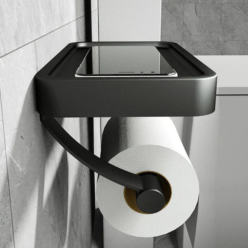 Space Saving Toilet Paper Holder with Storage
